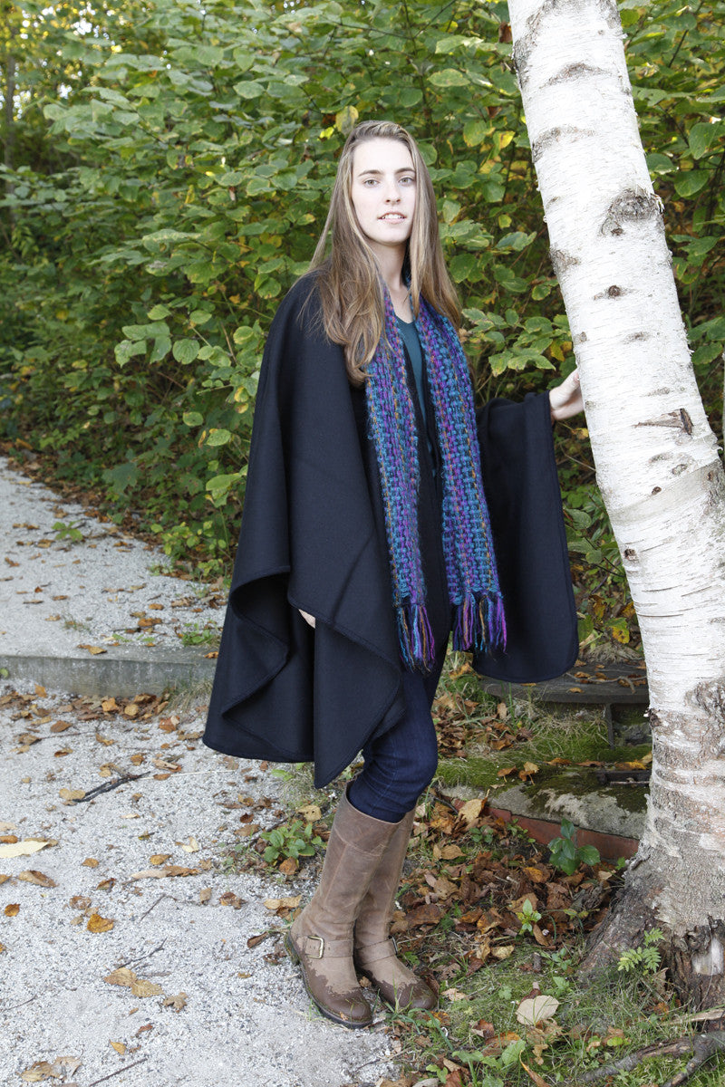 Old Port Wool and Textile Company Merino Wool Shawl Wrap - Black 2